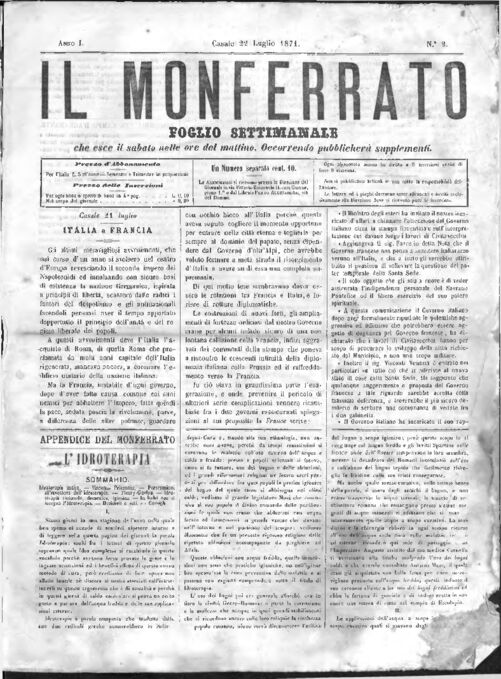 Il Monferrato - Edizione 2 del 22/07/1871